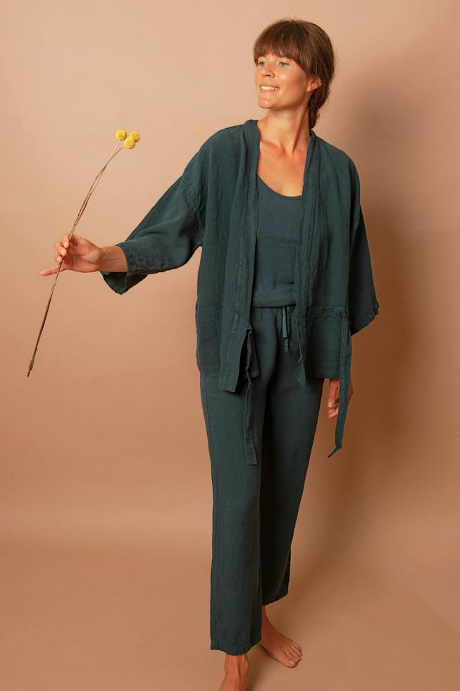 Women's hemp pants Japan Blue - Couleur Chanvre