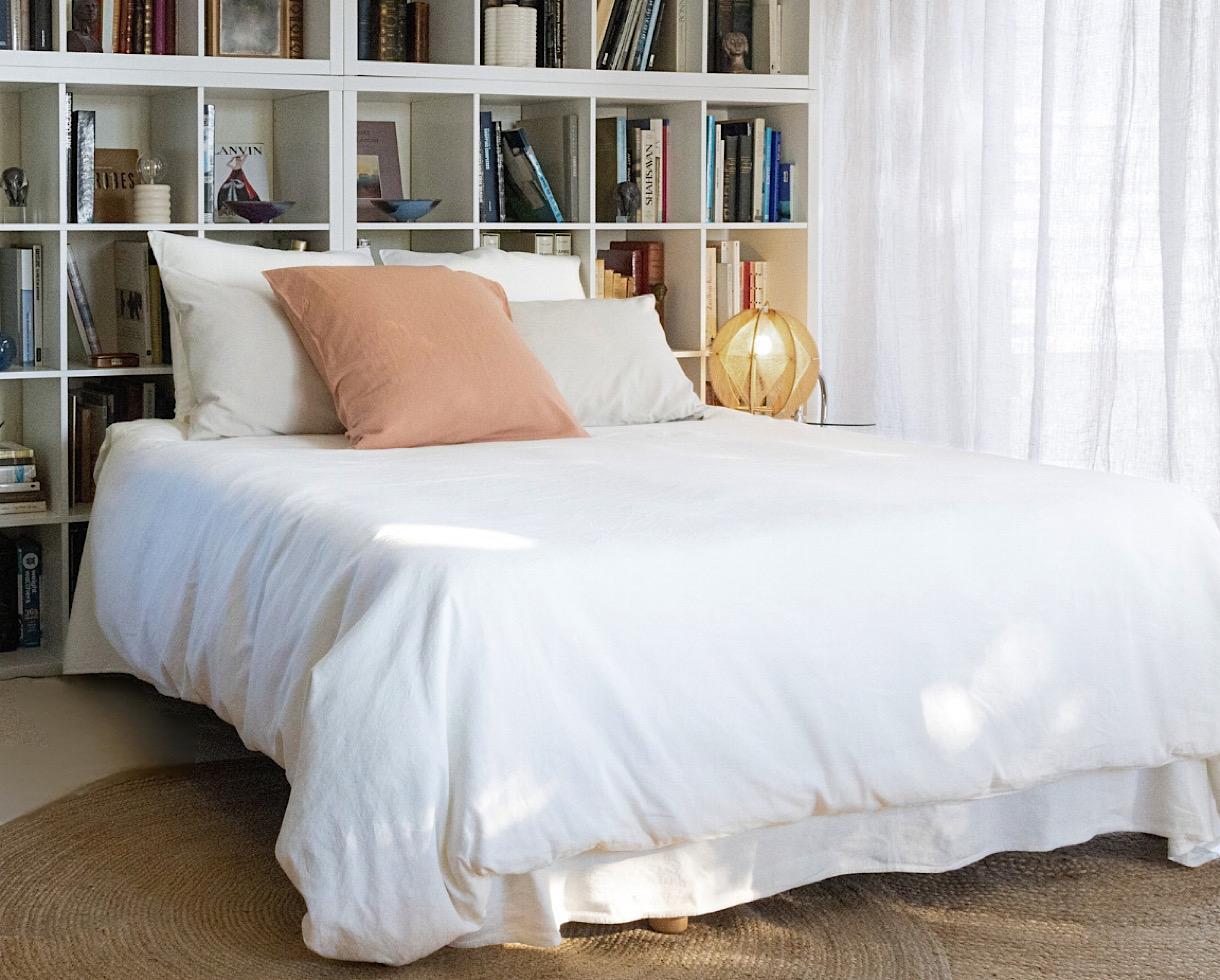 Housse de couette Linetxea Blanc de chaux - Couleur Chanvre