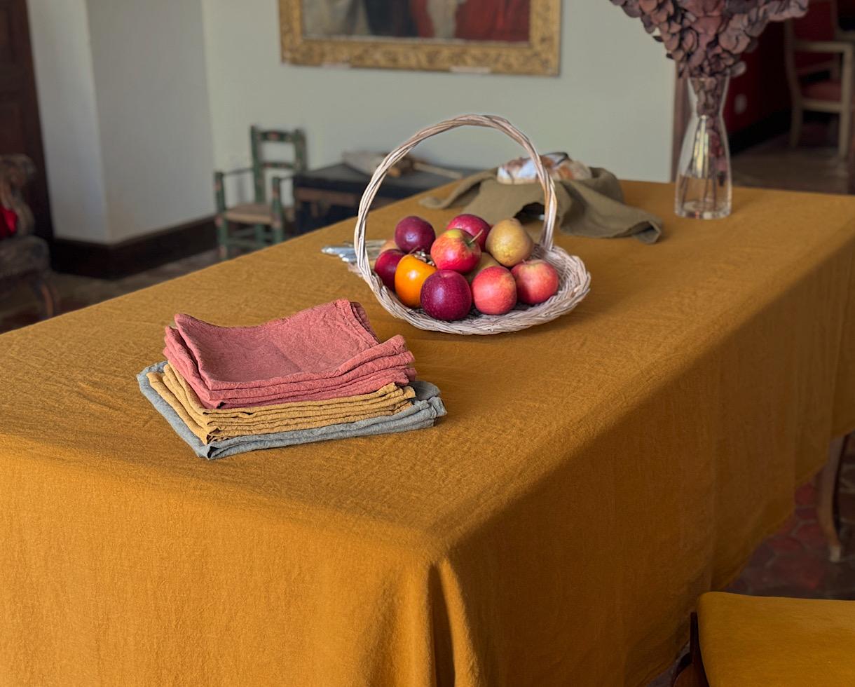 Linen tablecloth Amber - Couleur Chanvre