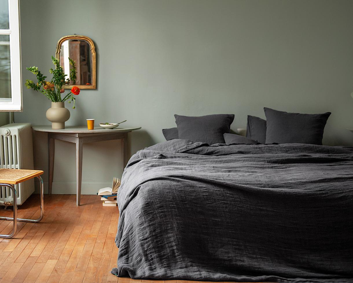 Housse de couette en lin Anthracite - Couleur Chanvre