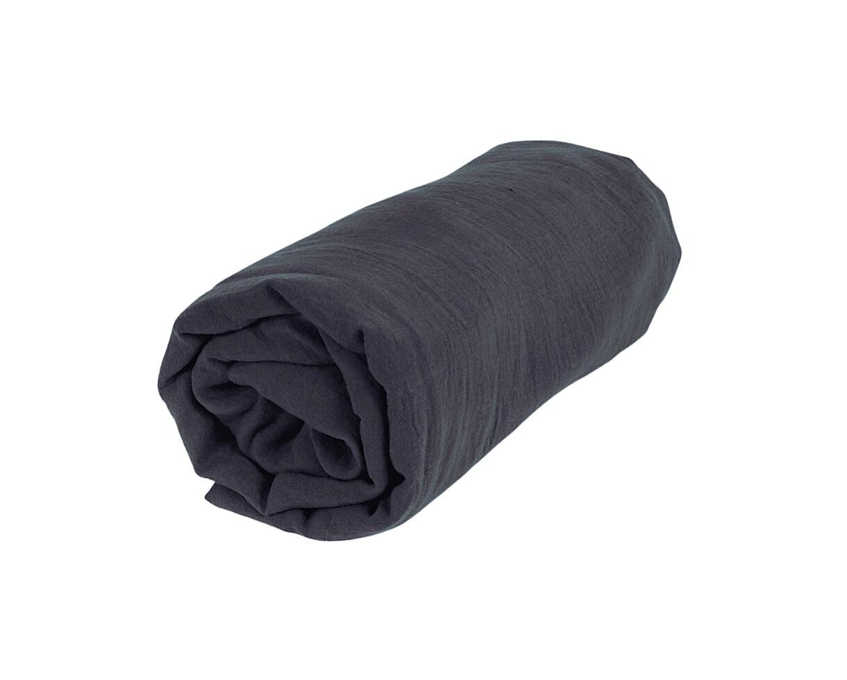 Drap housse en lin Anthracite - Couleur Chanvre