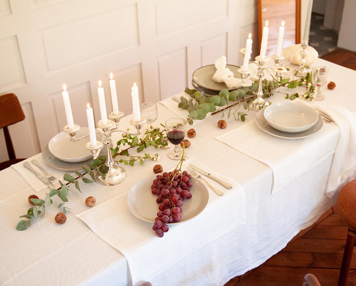 Linen Placemat White Limestone - Couleur Chanvre