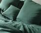 Plain hemp cushion cover Emerald Green - Couleur Chanvre